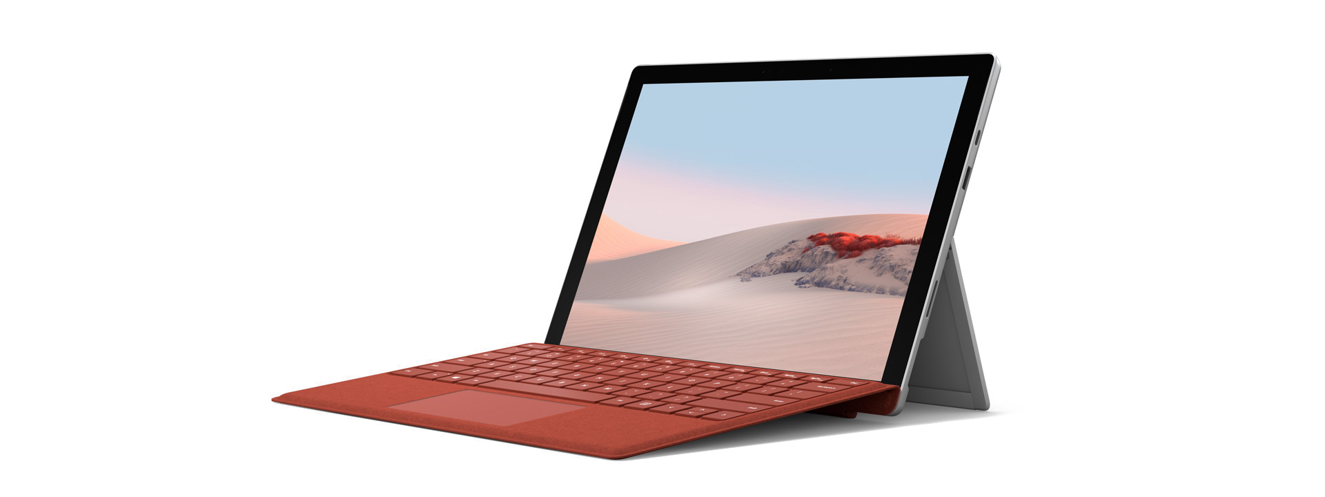 Surface 专业键盘盖打开一定角度的 Surafce Pro 7