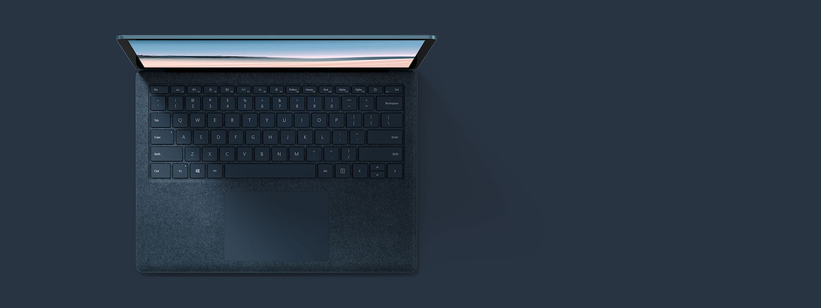 灰钴蓝 13.5 英寸 Surface Laptop 3 俯视图