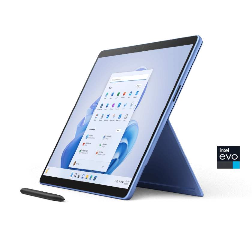 Surface Pro 9宝石蓝与触控笔