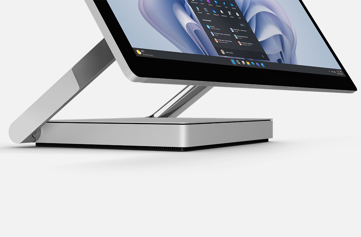 Surface Studio 2+ 商用版的底座特写。