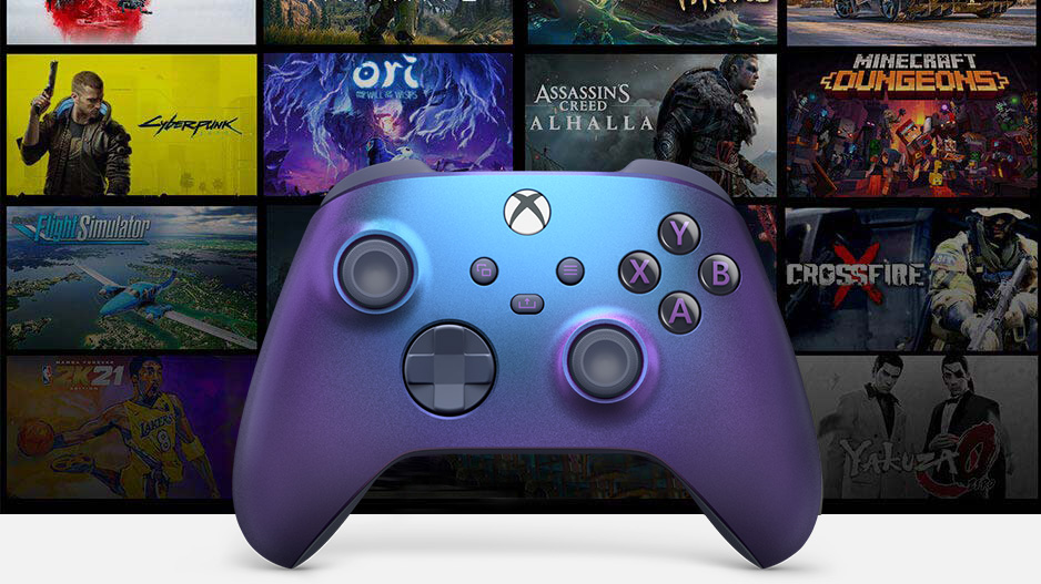 Xbox 无线控制器 极光紫特别款 与Xbox游戏