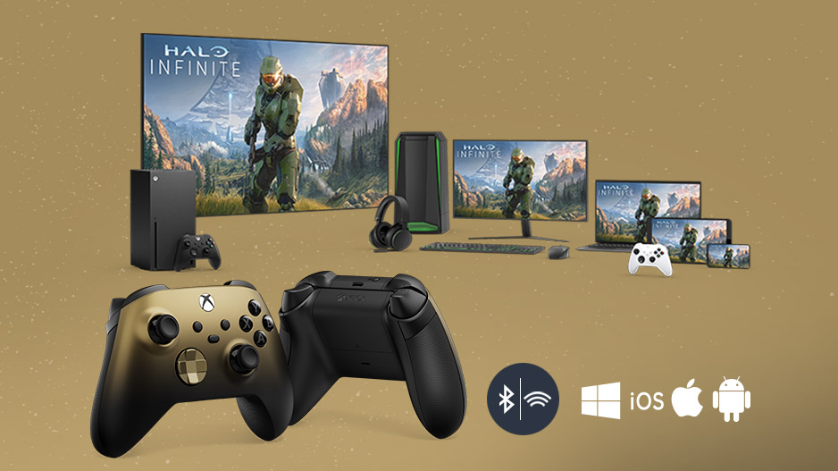 Xbox 无线控制器 - 《暗影鎏金》特别版 与Xbox游戏无线蓝牙畅连